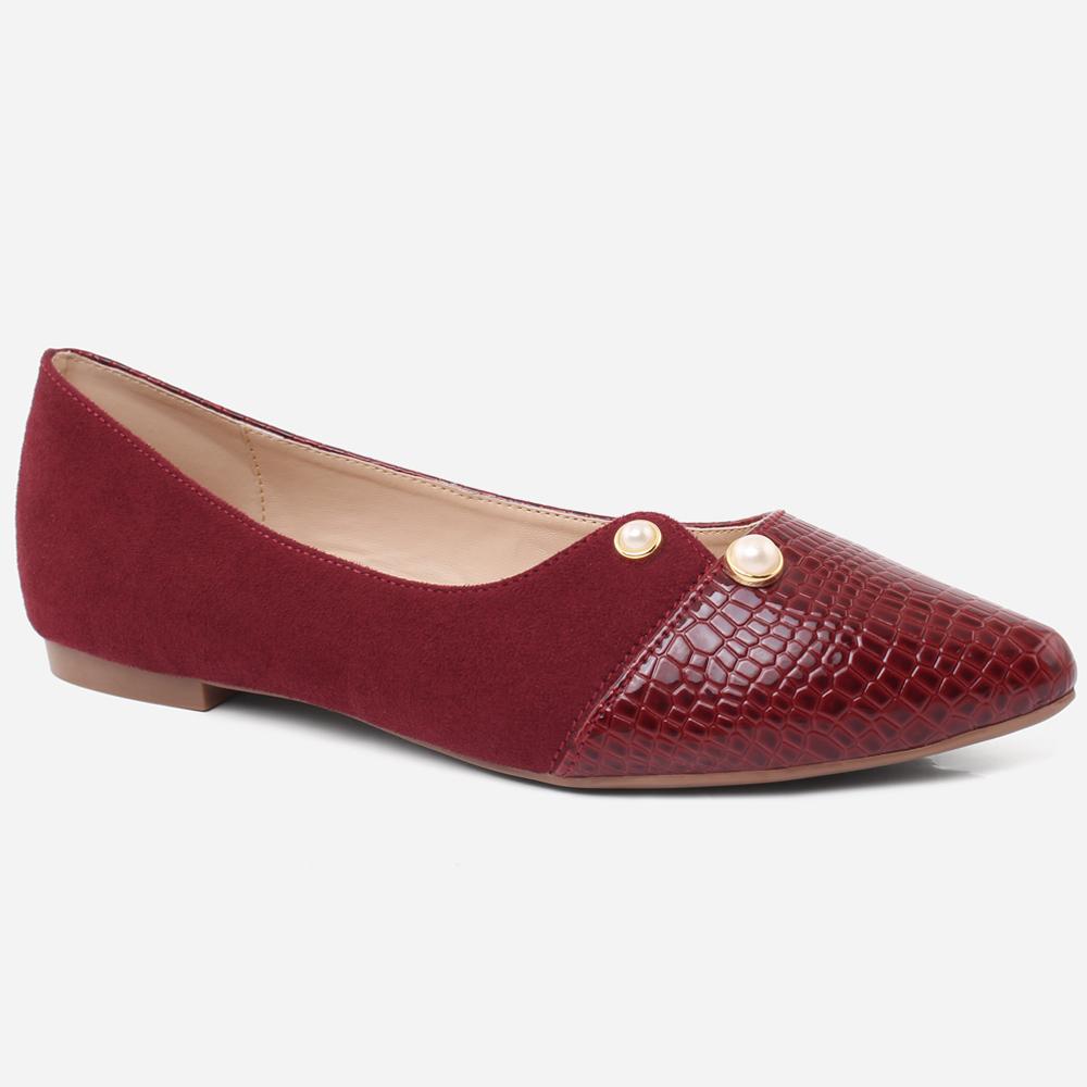 POINTED-TOE BALLET FLAT