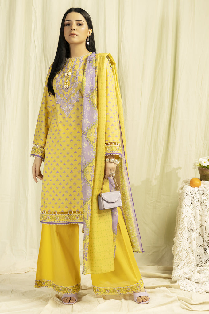 Diners 3Pc Printed Lawn suit