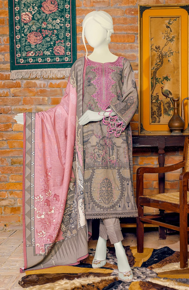 EMBROIDERED PRINTED KHADDAR 2PC