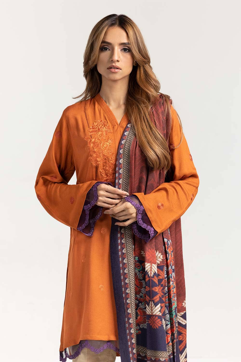 Gul Ahmed Embroidered Viscose 2 PC Suit