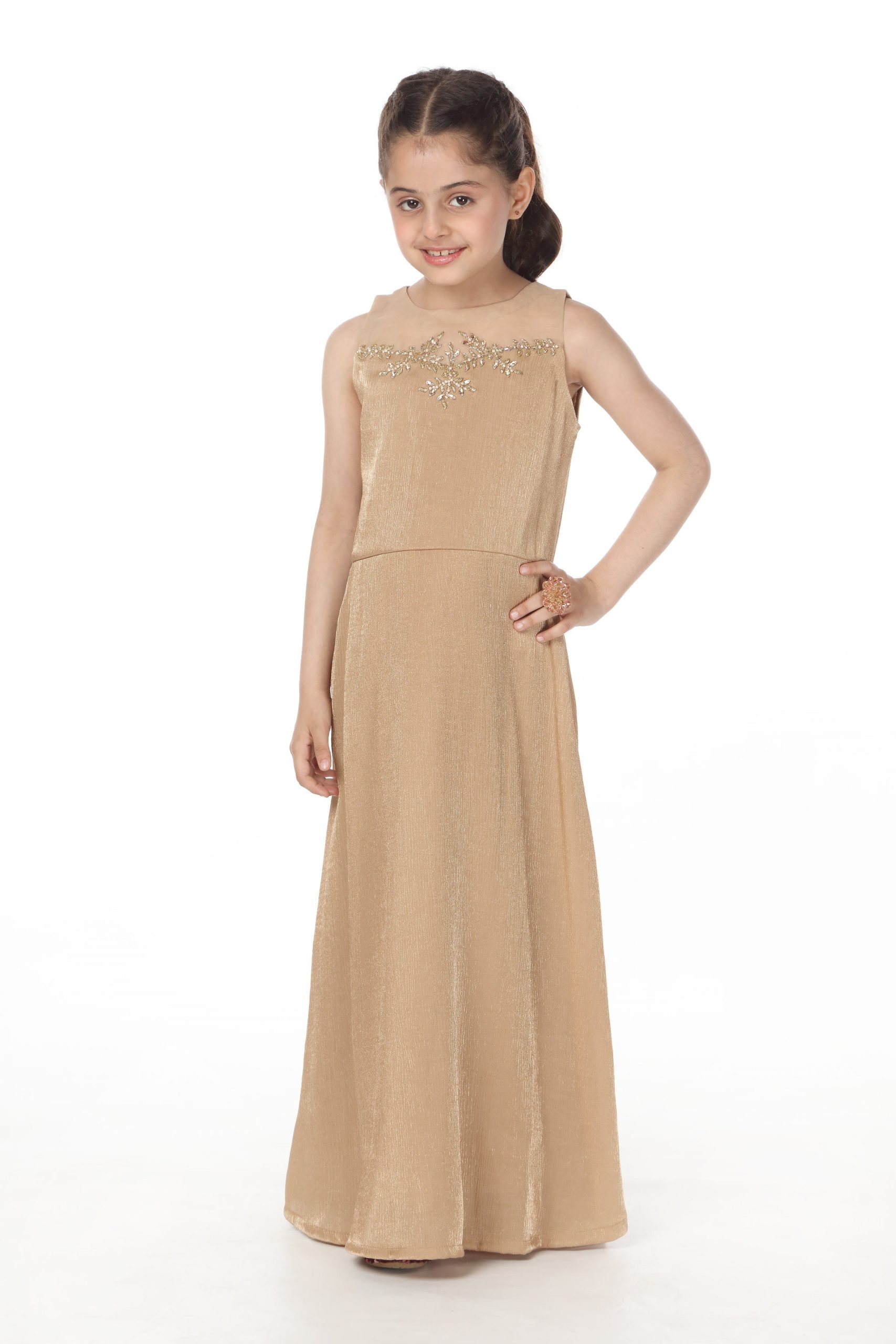 Embellished Gown Brown