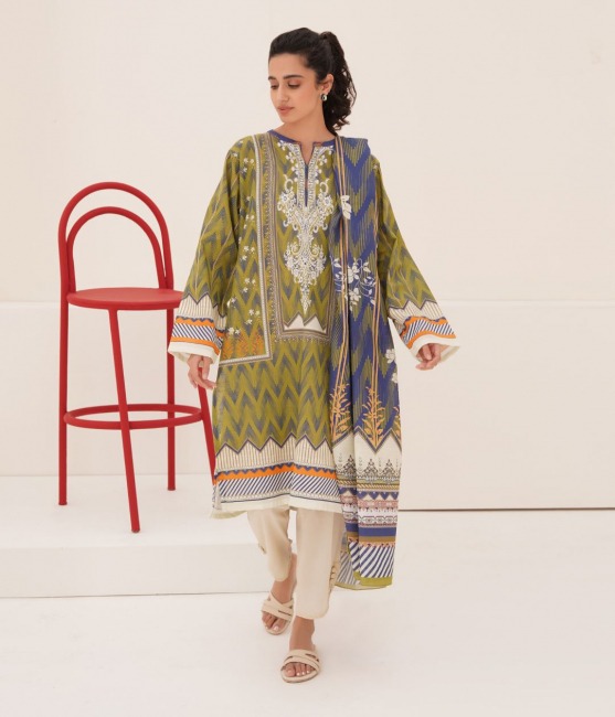 Embroidered Earls Green Suit