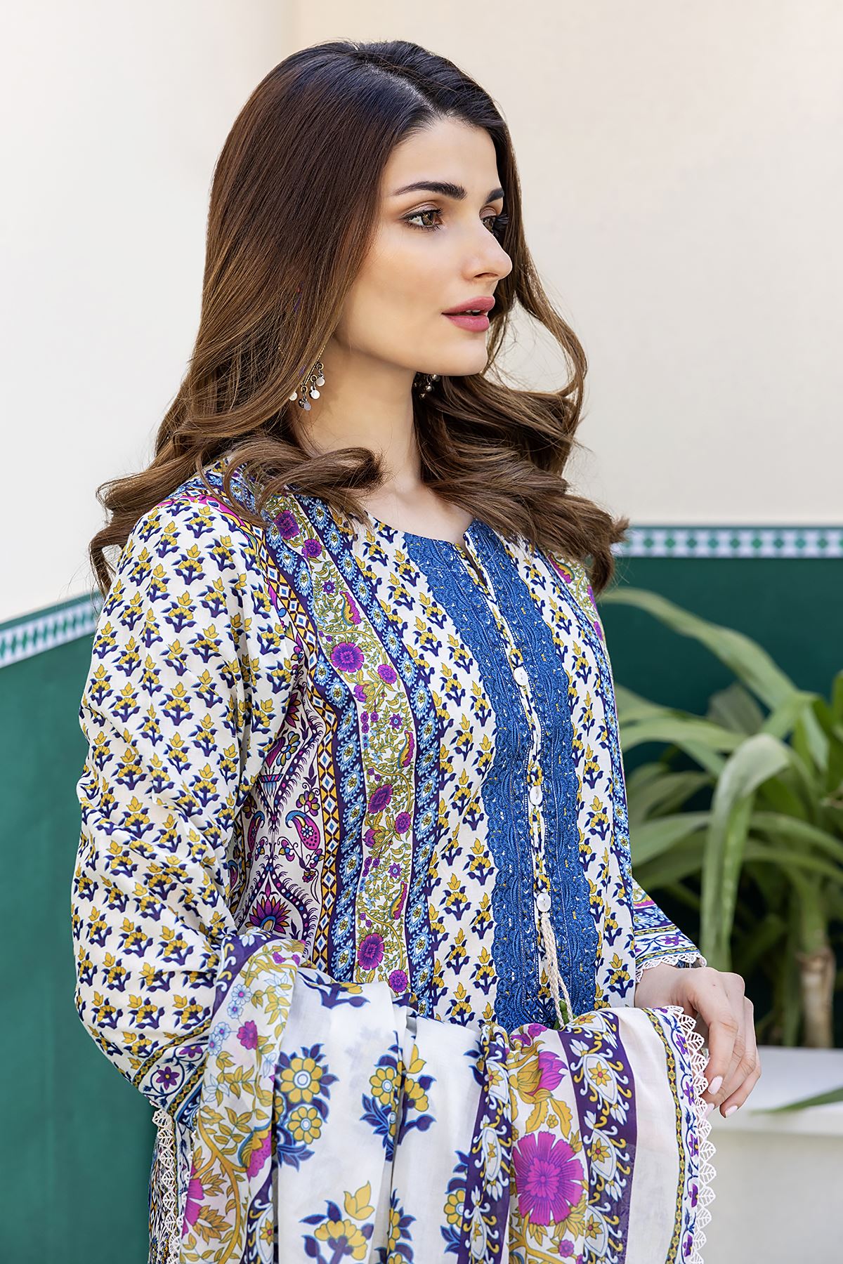 Multicolor Printed Embroidered Lawn khaadi 2024