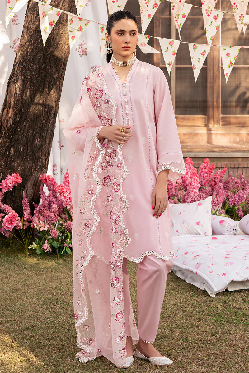 3 Pc Embroidered Jacquard Suit