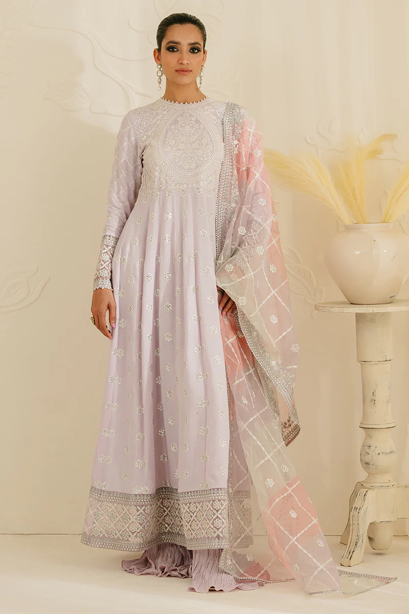 3Pc Silk Embroidered Suit