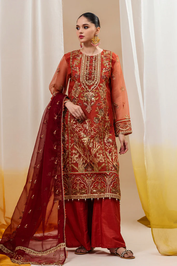 4 Pc Embroidered Suit