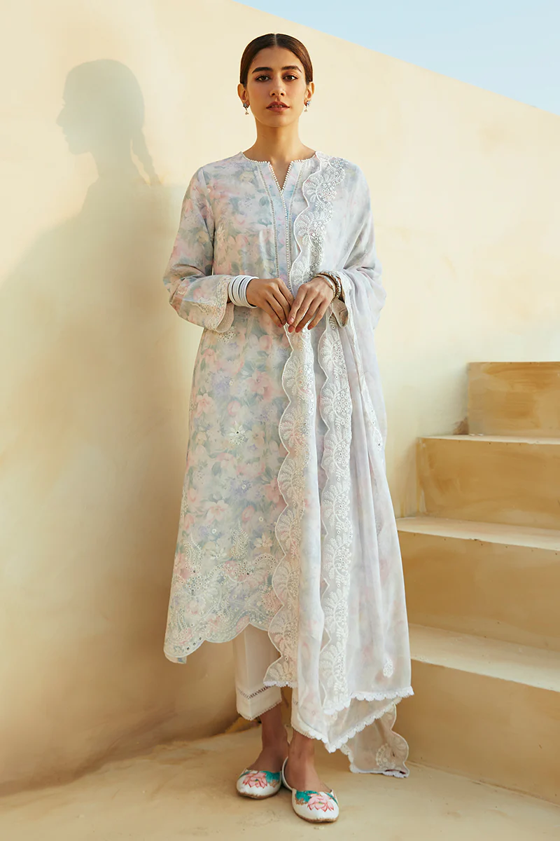 Lawn Embroidered Suit 3 Pc